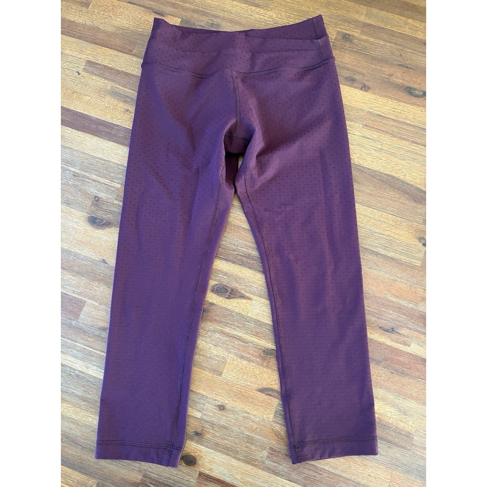 Lululemon Astro Wunder Under Crop Leggings Maroon Women's Size 4 Shine Dot - Picture 16 of 16